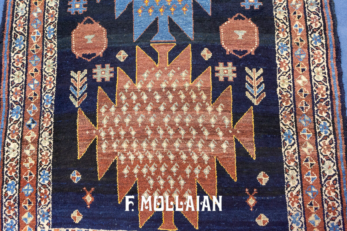 Dated Hand knotted Antique Persian Hamadan Very long runner Rug n°:420233